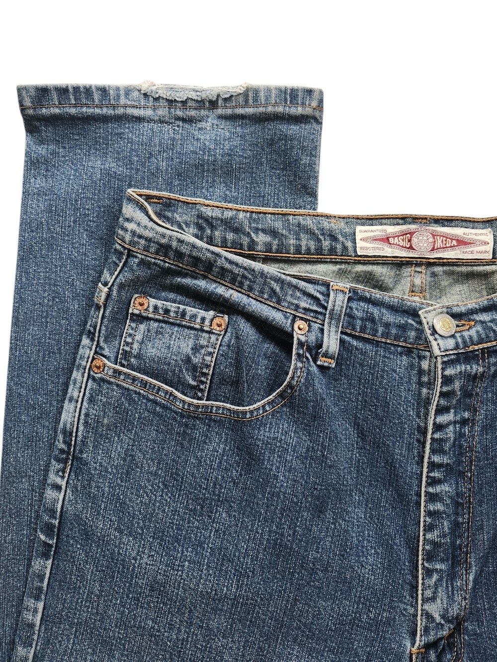 Vintage Ikeda Jeans 34x32 Made in Canada | Classic Straight Leg DenimVintage - Picture 8 of 13